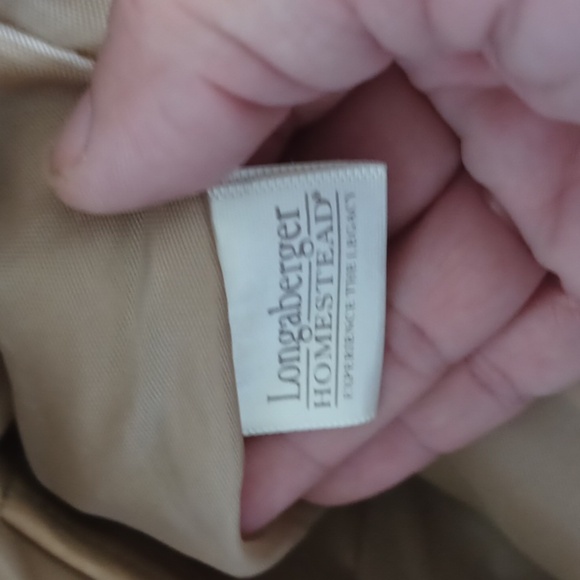 Vintage 80's Longaberger Homestead Shoulder Bag Purse Plaid Tan, 13x10x5 - Picture 7 of 7